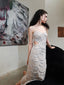 Kylie | Pearl Sequin Midi Dress
