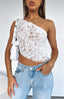 Jacky | One Shoulder Lace Top