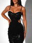Kylie | Pearl Sequin Midi Dress