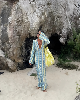 Nova | Crochet Stripe Maxi Dress