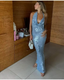 Saba | Sequin Halter Backless Maxi Dress