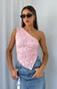 Jacky | One Shoulder Lace Top