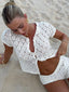 Joanne | Crochet Knit Shorts Set