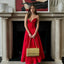 Rafaela | Sleek Strapless Pleated Midi Dress