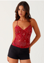 Jara | Sequin Halter Top